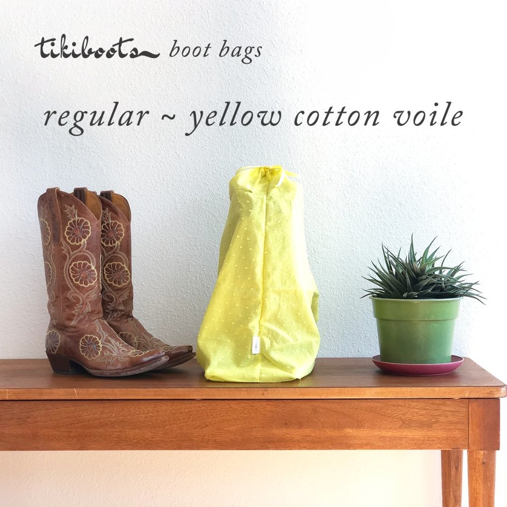 BOOT BAG Western Cowgirl Boot Storage Purse Travel Closet Yellow Dust Bag Cotton